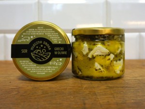 Serek grecki w oliwie z czosnkiem i chilli 250 ml - Mleczna Droga