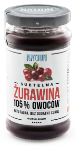 Natjun Konfitura Żurawina 105% 220 g 